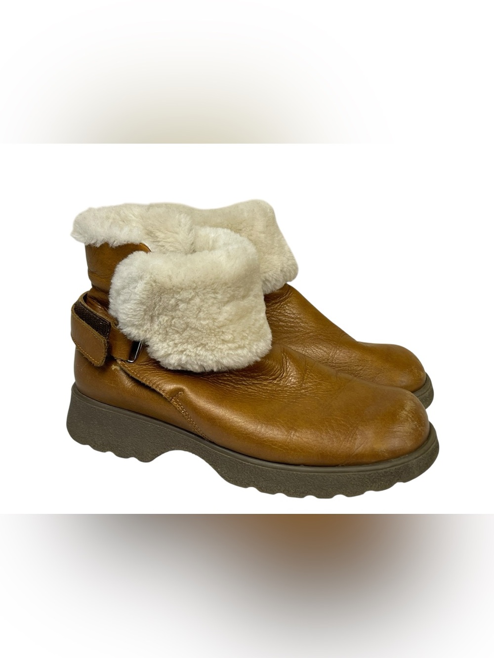 Naot Shearling Cuff Ankle Boots 38